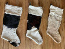 Load image into Gallery viewer, Genuine cowhide Christmas stockings