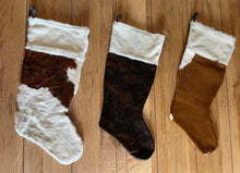 Load image into Gallery viewer, Genuine cowhide Christmas stockings