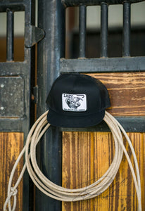 Black Lazy J hat