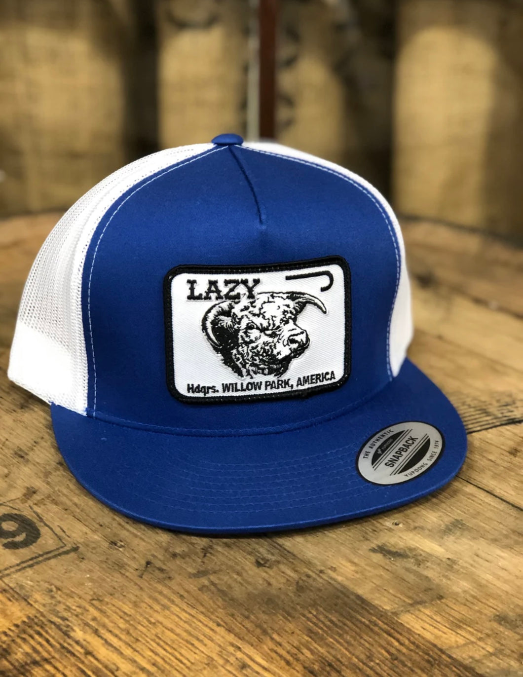 Royal blue Lazy J hat