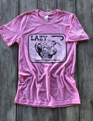 Lazy J bubblegum tee