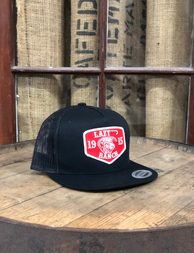 Black & red Lazy J hat