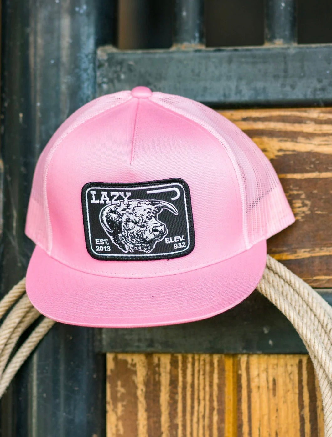 Lazy J pink cap