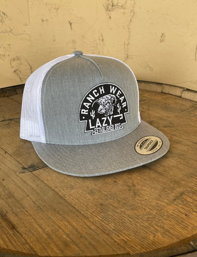 Grey Lazy J hat