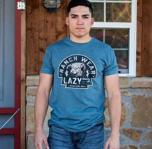 Lazy J ranchwear blue tee