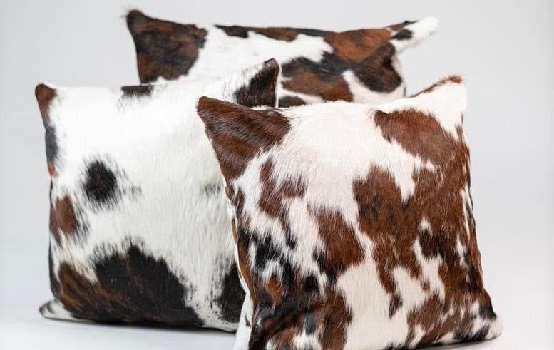 Genuine cowhide pillow covers