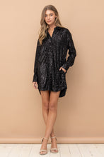 Load image into Gallery viewer, Vegas black sequin dress