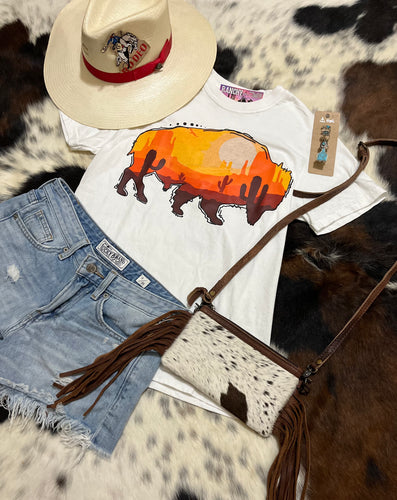 White buffalo tee