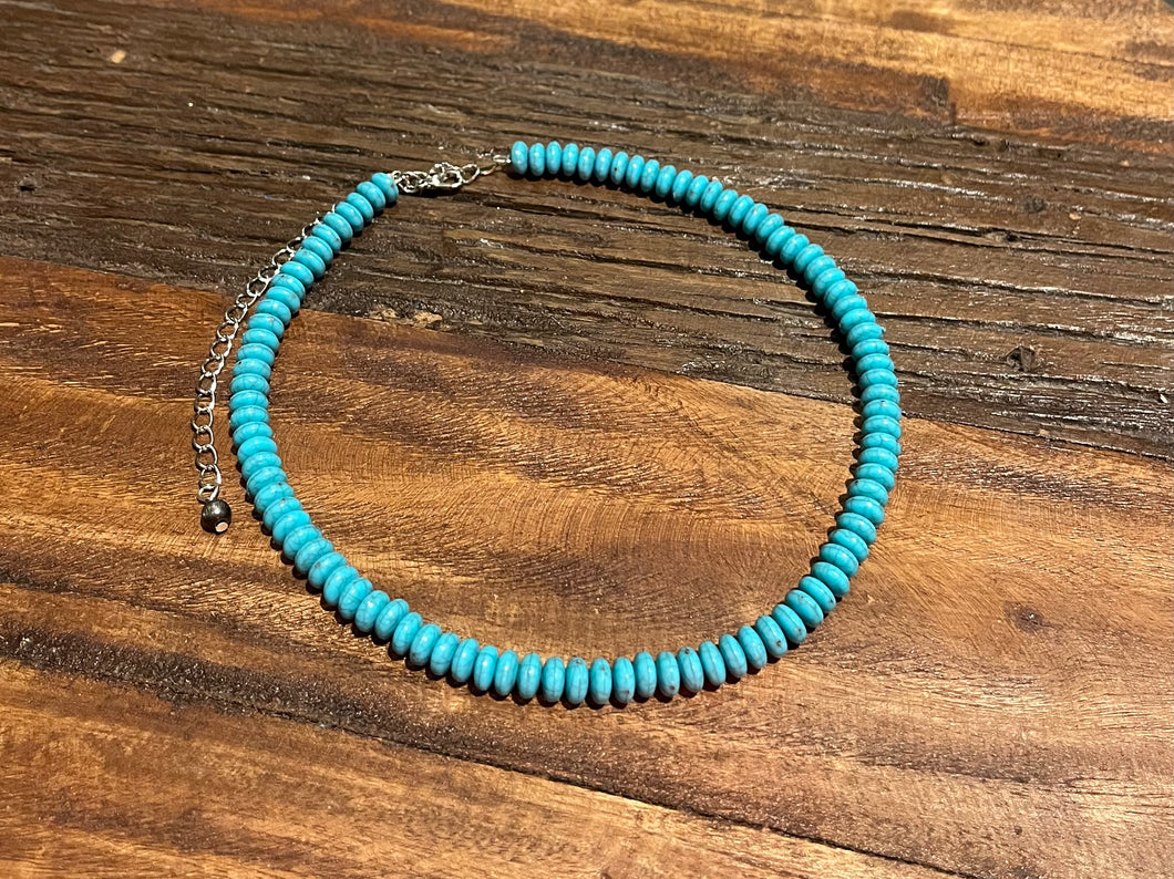 Turquoise stone choker