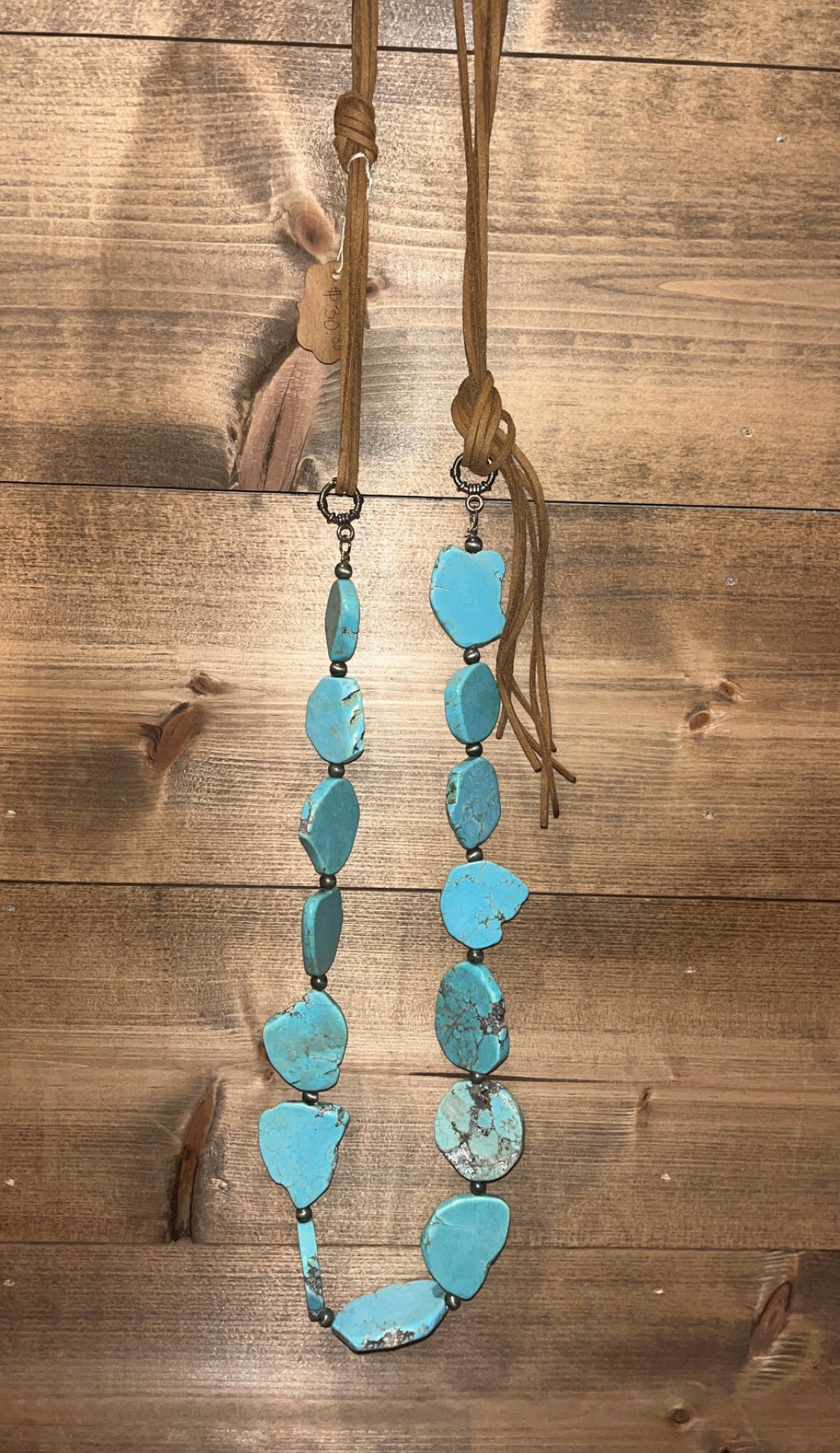 Turquoise slab necklace