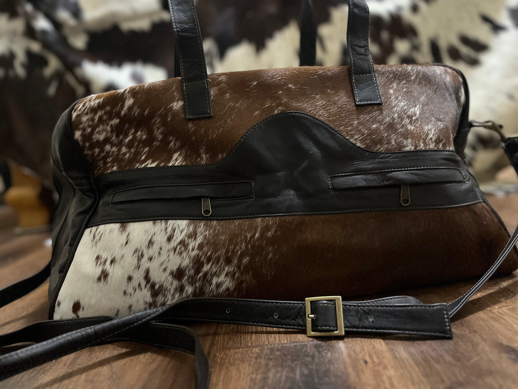 Large S&P genuine cowhide leather duffel bag