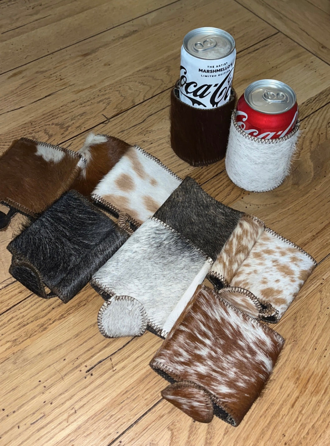 Cowhide Koozies