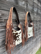 Load image into Gallery viewer, Boho Fringe *concealed carry* Cowhide Purse