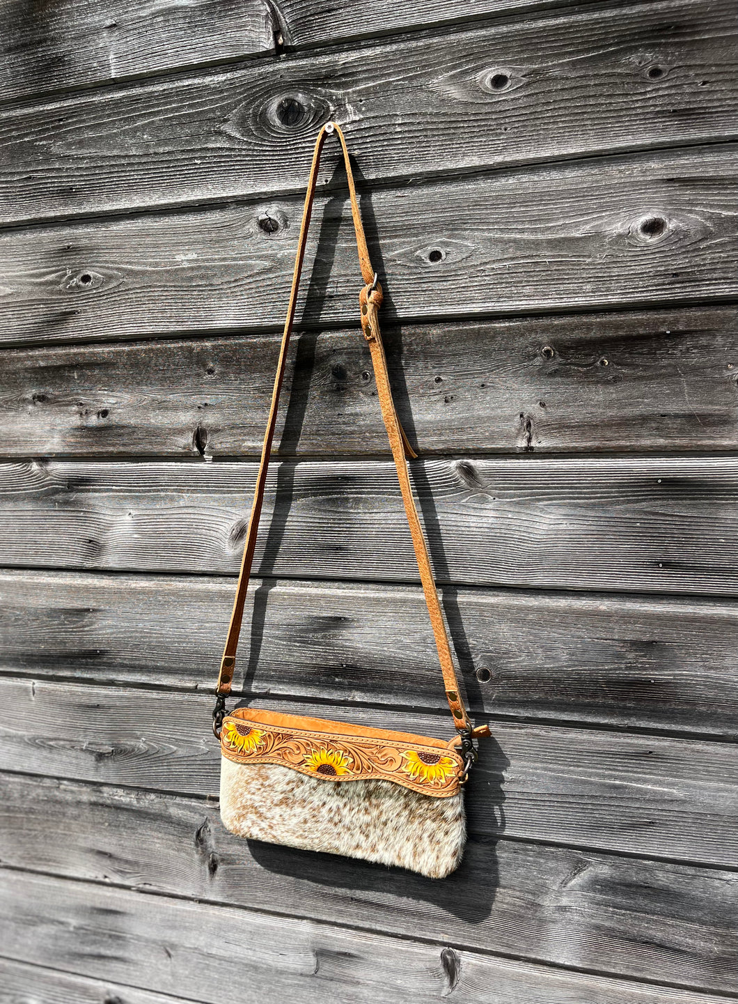 Handtooled Cowhide Crossbody