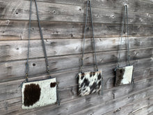 Load image into Gallery viewer, Black &amp; White large cowhide crossbody