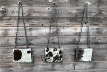 Load image into Gallery viewer, Black &amp; White large cowhide crossbody